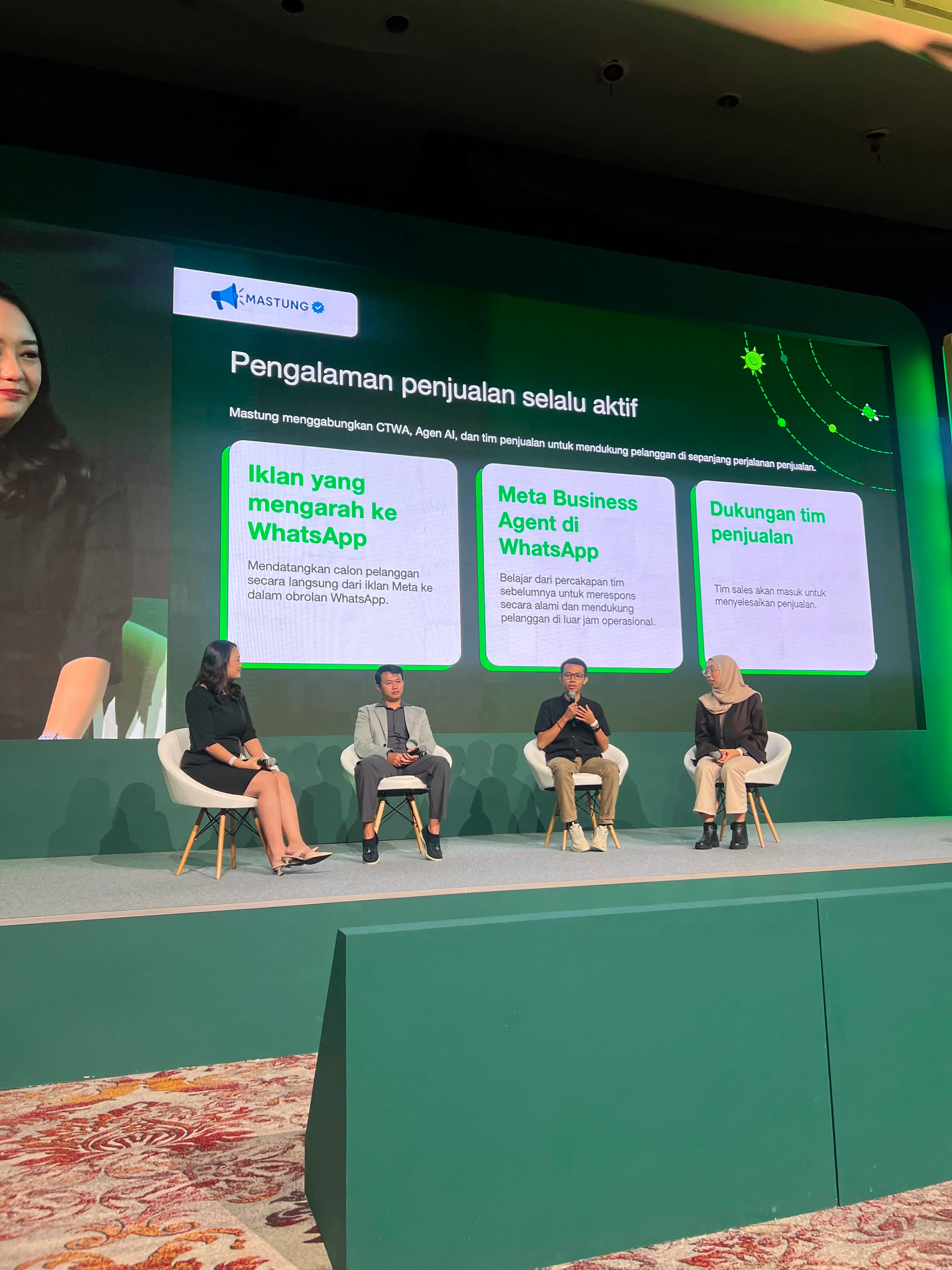 Mastung Digital Kreatif membahas strategi CTWA dan Meta Business Agent di WhatsApp Business Summit Indonesia 2026